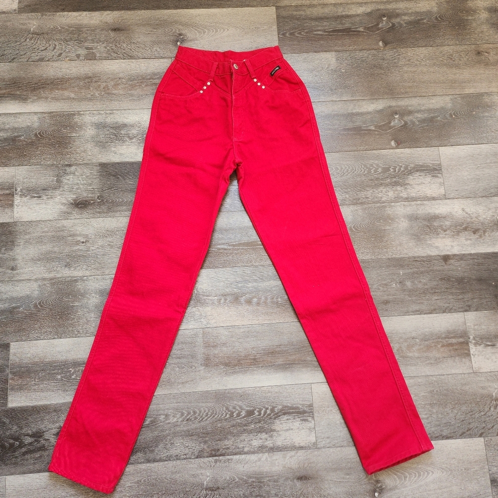Vintage Red Rocky Mountain Womens Jeans,Bareback High Rise Western.